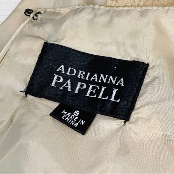 Adrianna Papell ruched side v front textured - Picture 11 of 13